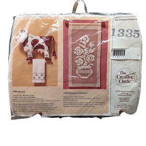 Vintage 1980 Bossy & 1335 Bouquet Banner Creative Circle Craft Kit